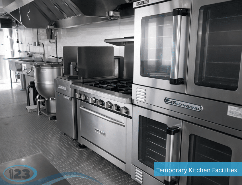 Mobile Kitchen Trailer Rental: Temporary Shower Rental 123 equipment reference