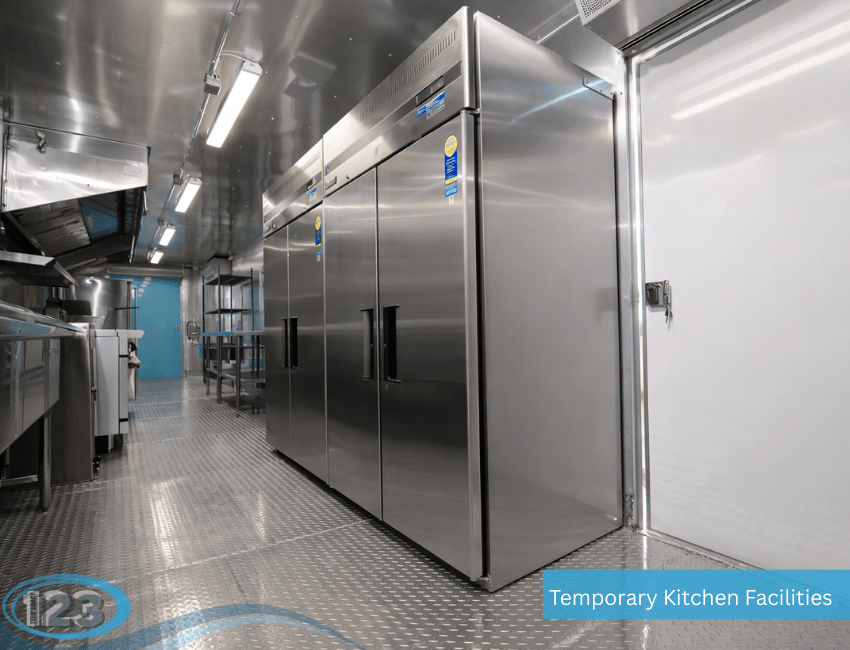 Mobile Kitchen Trailer Rental: Temporary Shower Rental 123 equipment reference